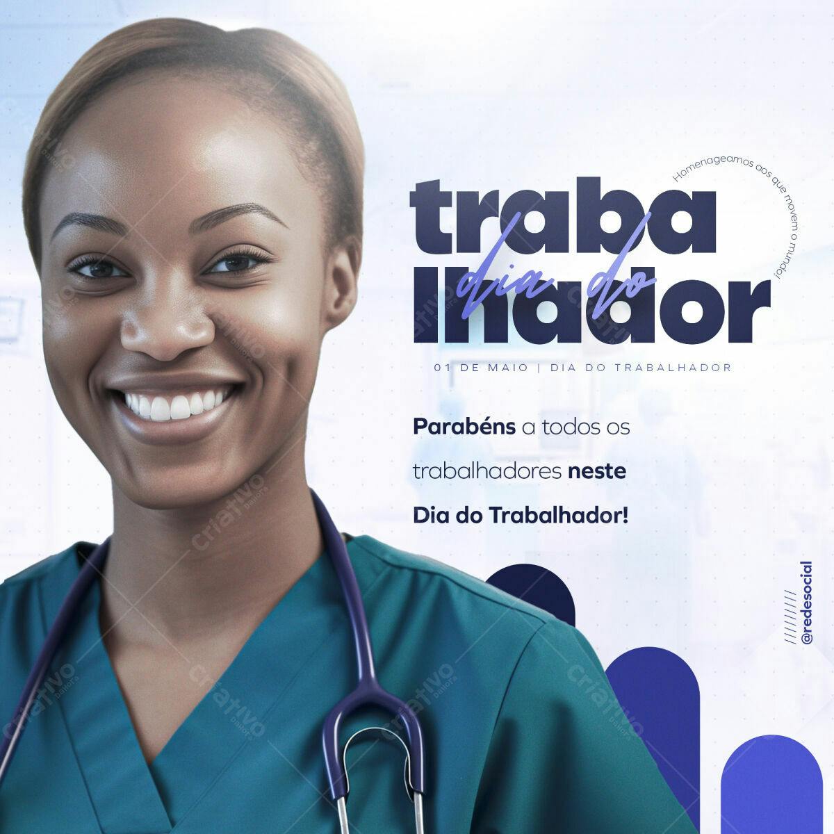 Postagem Dia do Trabalhador PSD Editável