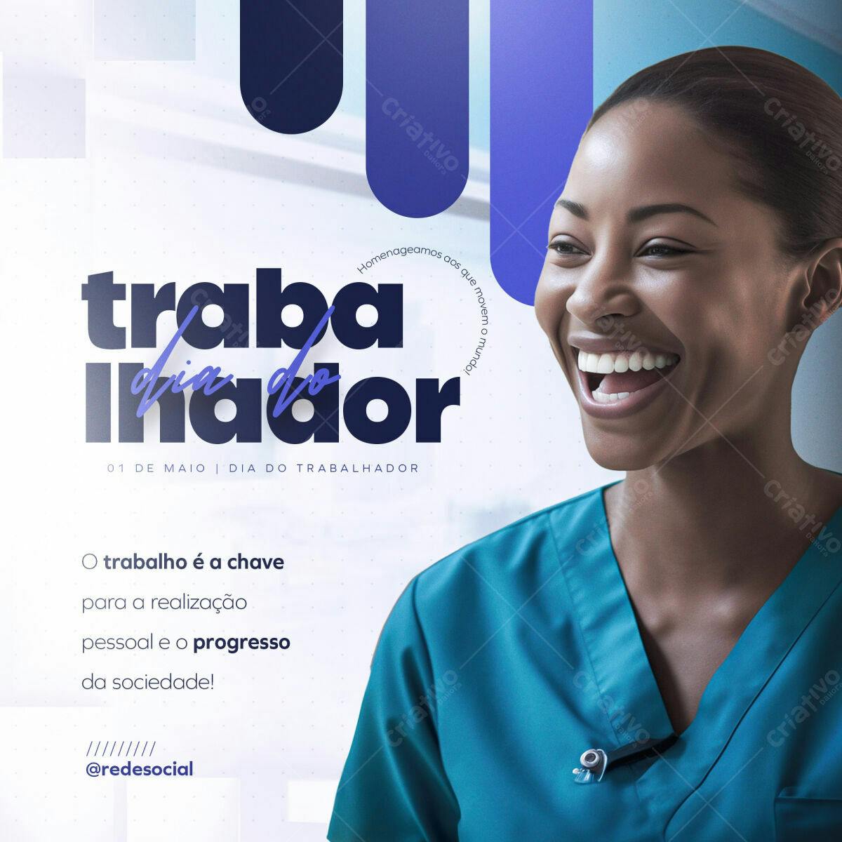 Postagem Dia do Trabalhador PSD Editável