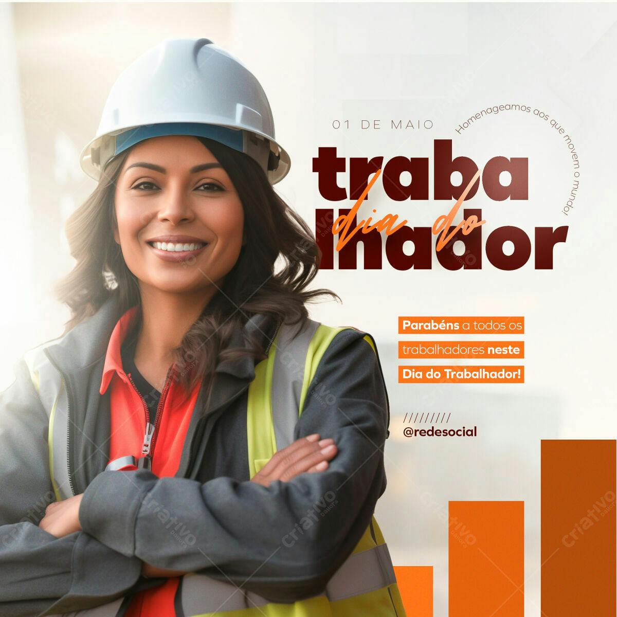 Postagem Dia do Trabalhador PSD Editável