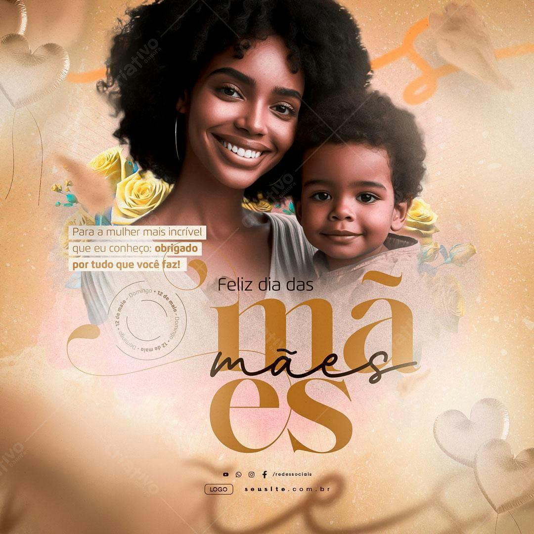 Flyer Dia das Mães PSD Editável