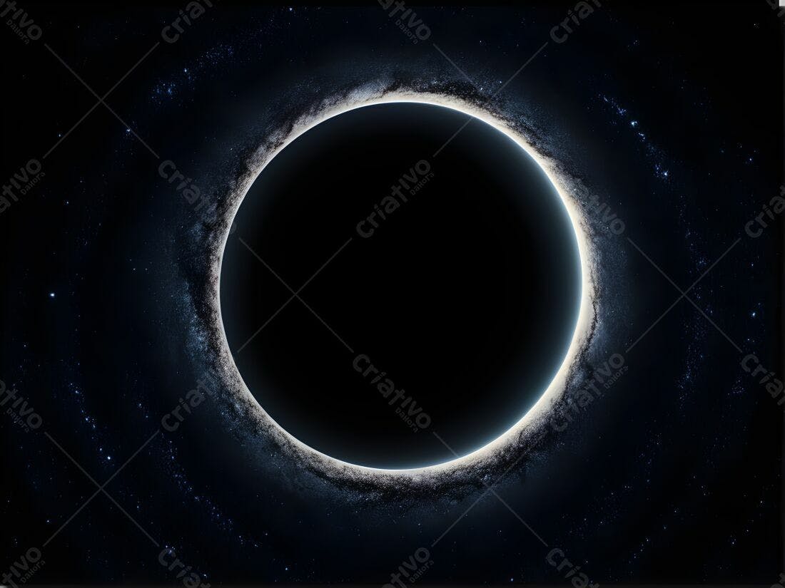 Disco Negro no Espaço Estrelado