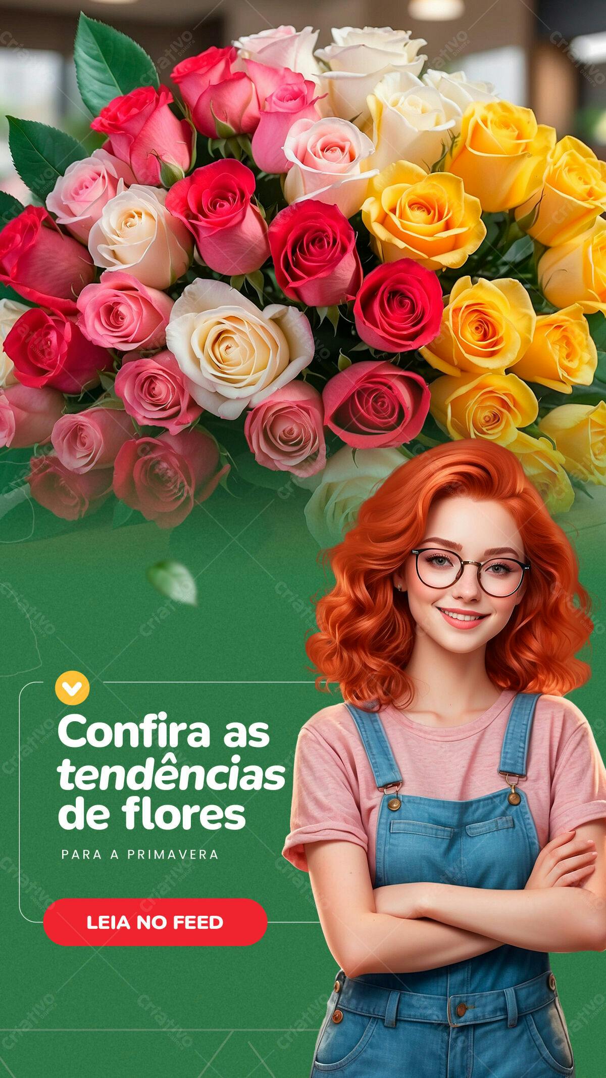 Flyer Primavera Flores PSD Editável