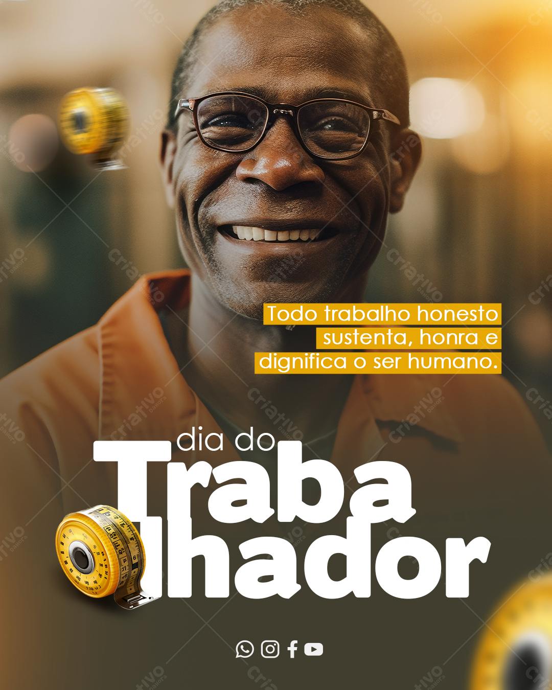 Flyer Dia do Trabalhador PSD Editável