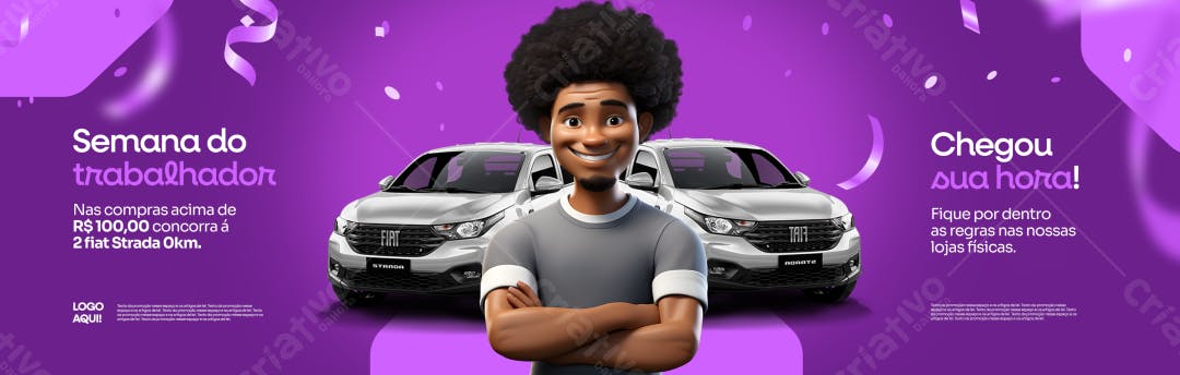 Banner Semana do Trabalhador PSD Editável