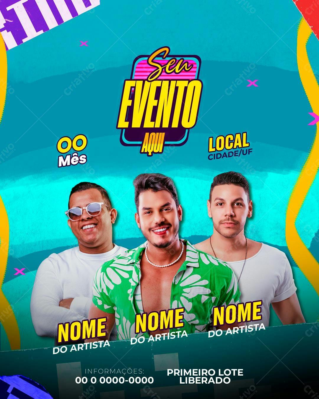 Flyer para Evento Musical PSD Editável