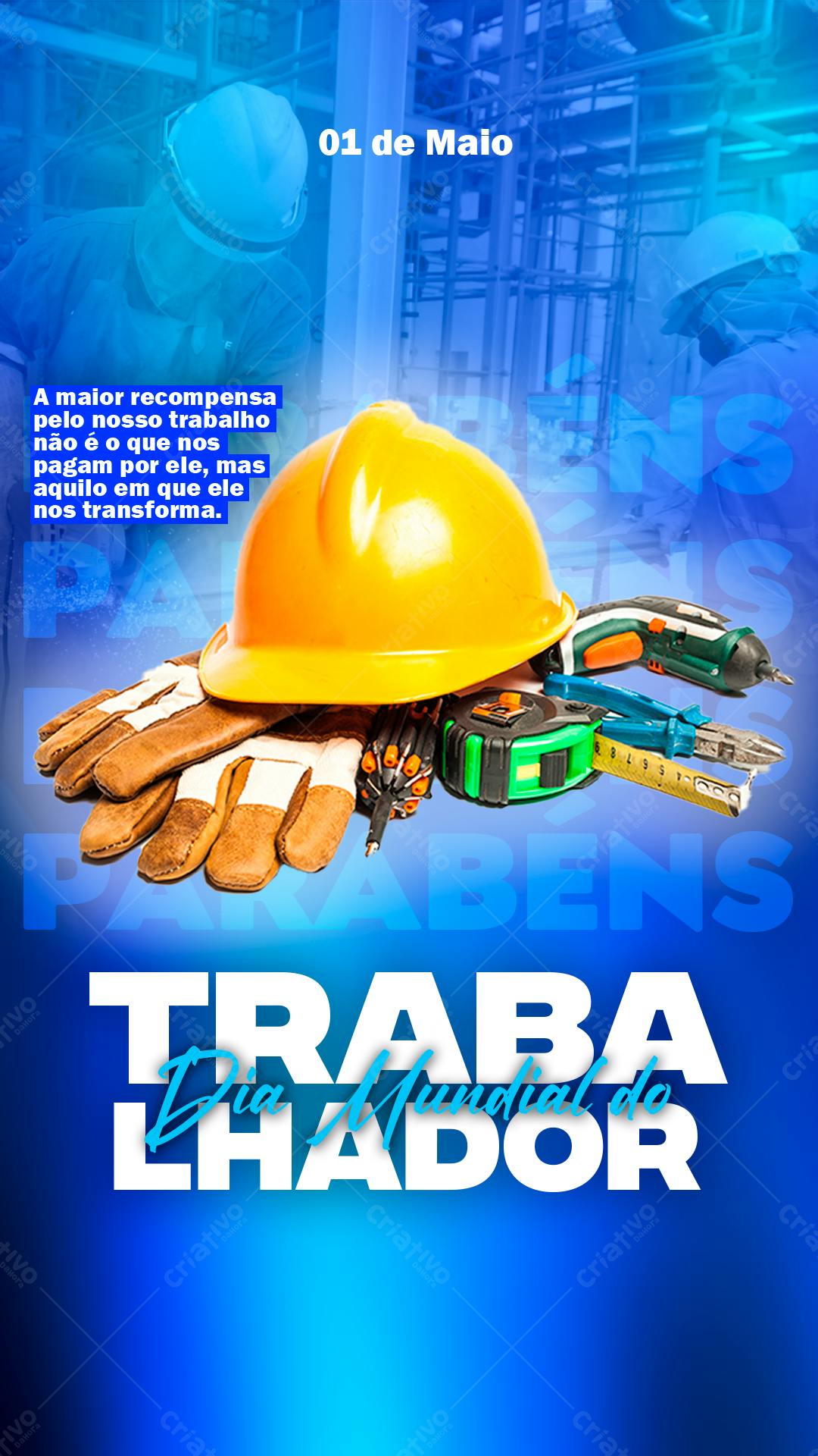 Flyer Dia do Trabalhador PSD Editável