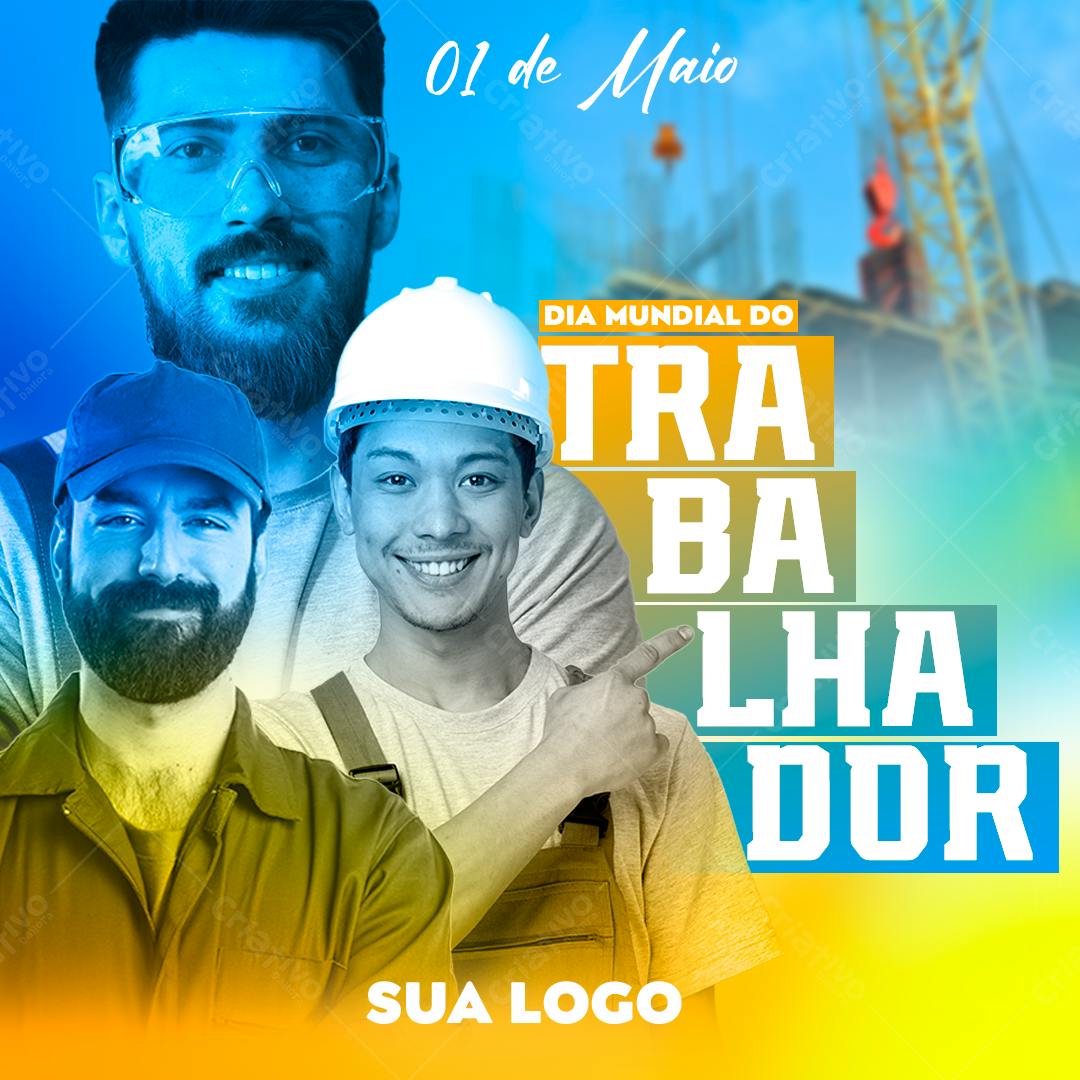 Flyer Dia do Trabalhador PSD Editável
