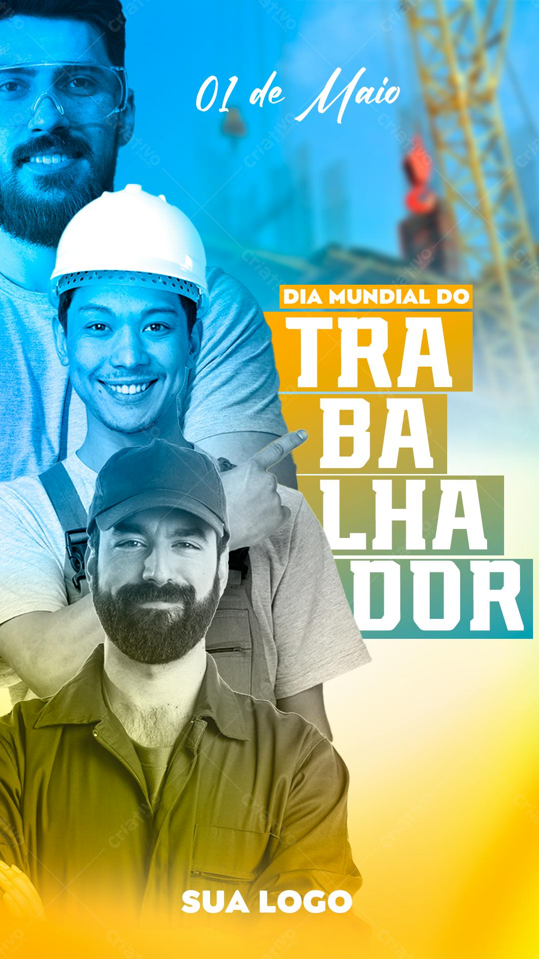 Flyer Dia do Trabalhador PSD Editável