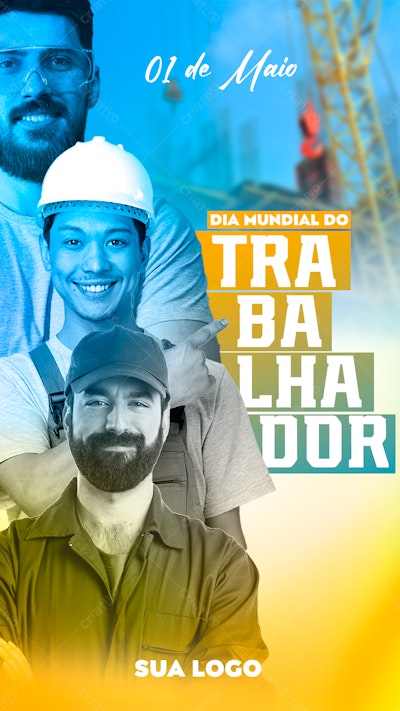 Flyer Dia do Trabalhador PSD Editável