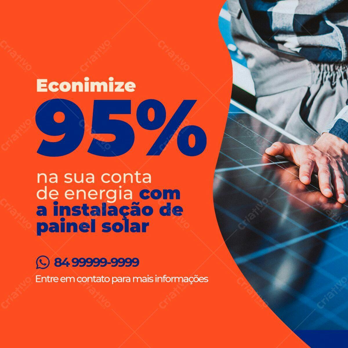 Post para Energia Solar PSD Editável