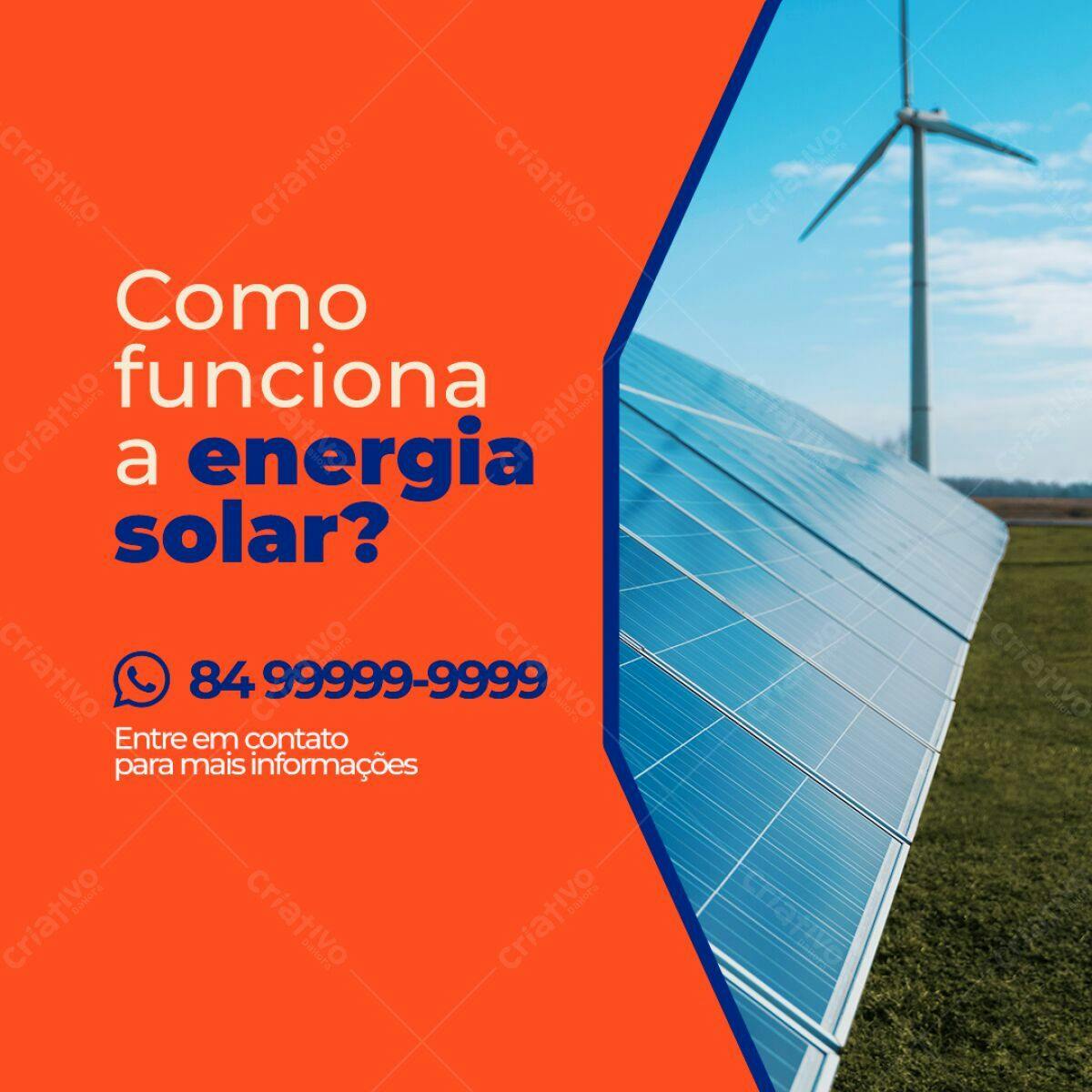 Post para Energia Solar PSD Editável