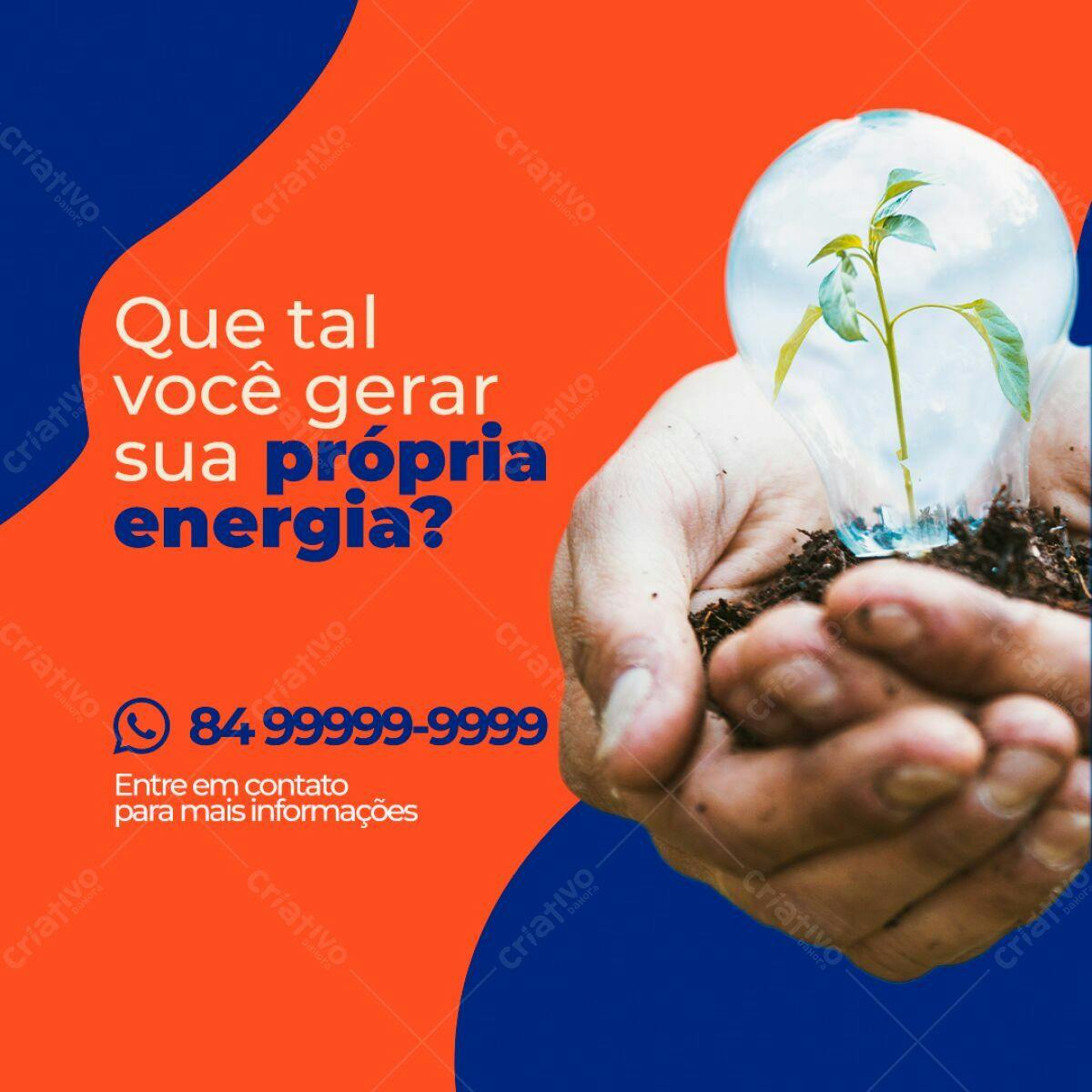 Post para Energia Renovável PSD Editável