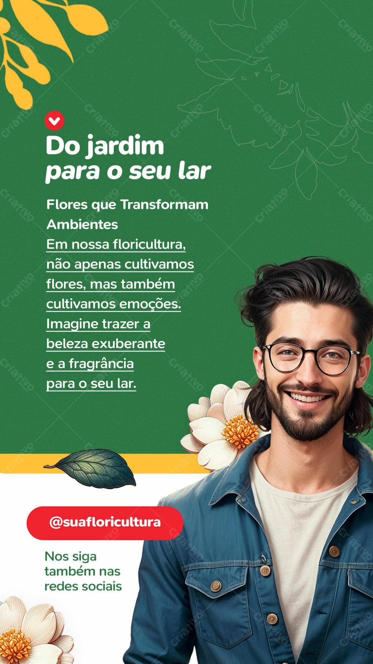 Post para Floricultura PSD Editável