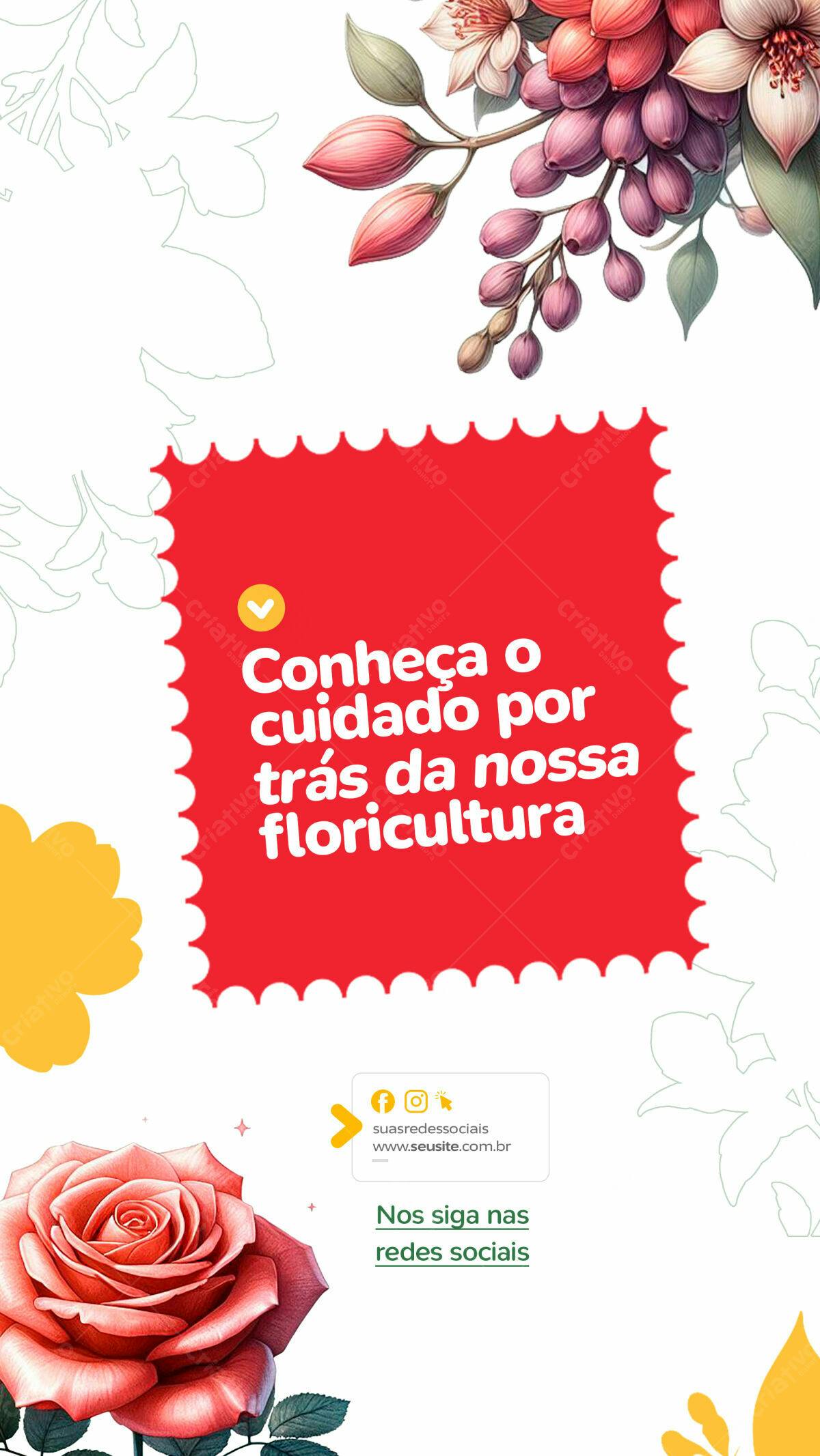 Flyer Floricultura PSD Editável