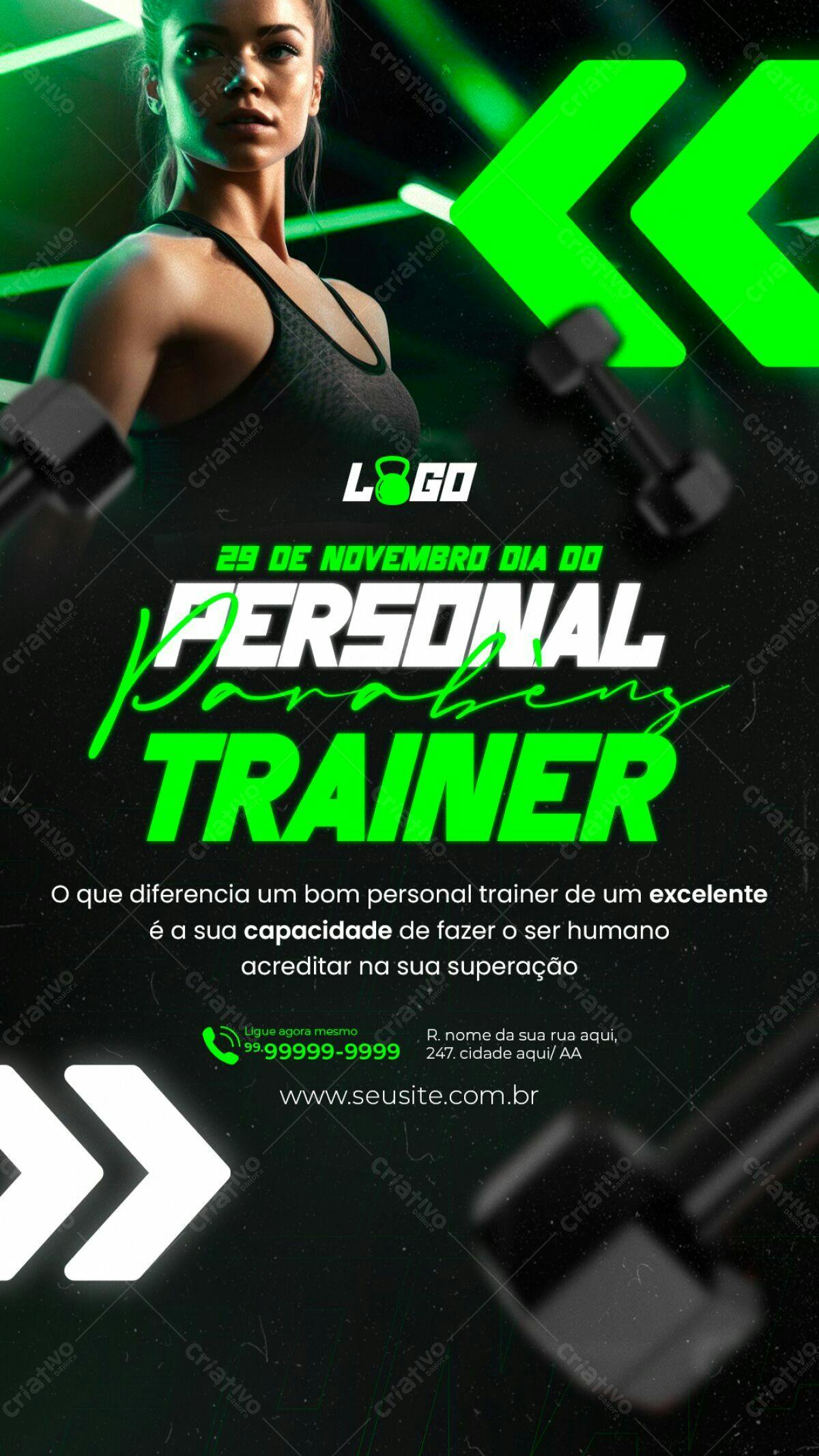 Flyer Dia do Personal Trainer PSD Editável