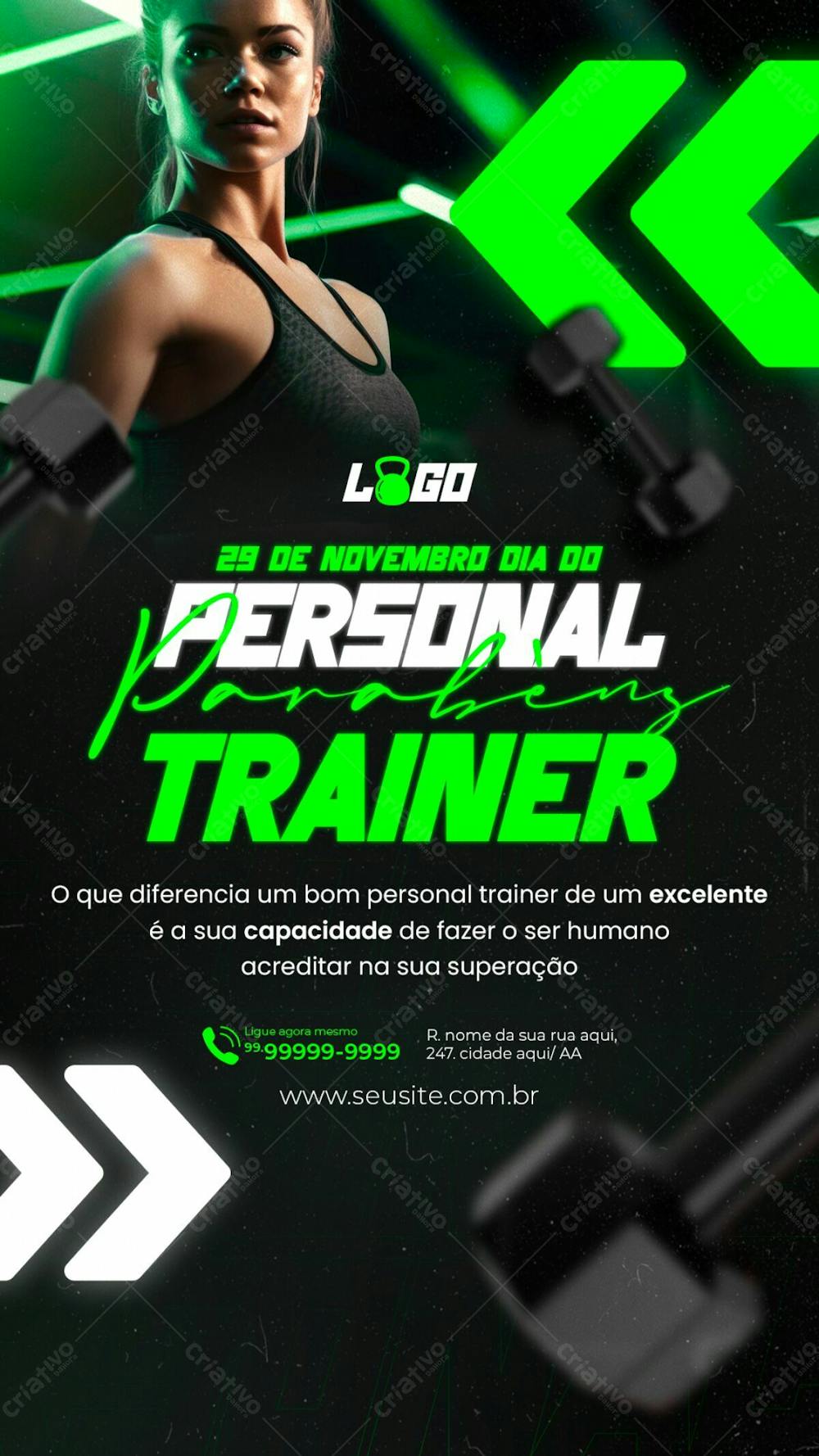 Story Academia Parabéns Personal Trainer Social Media Psd