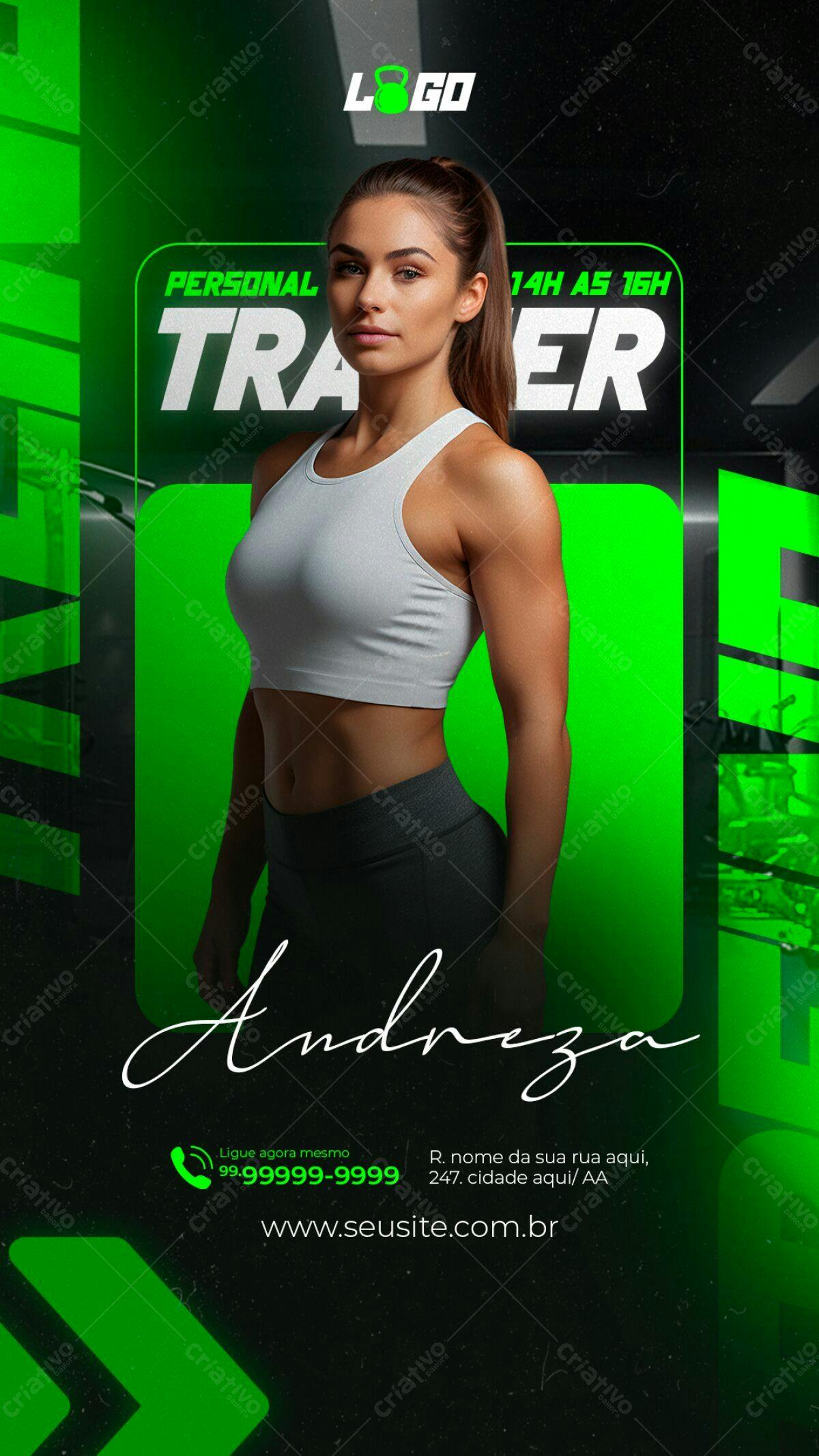 Flyer para Personal Trainer PSD Editável
