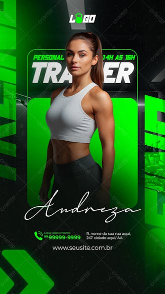 Story academia personal trainer social media psd