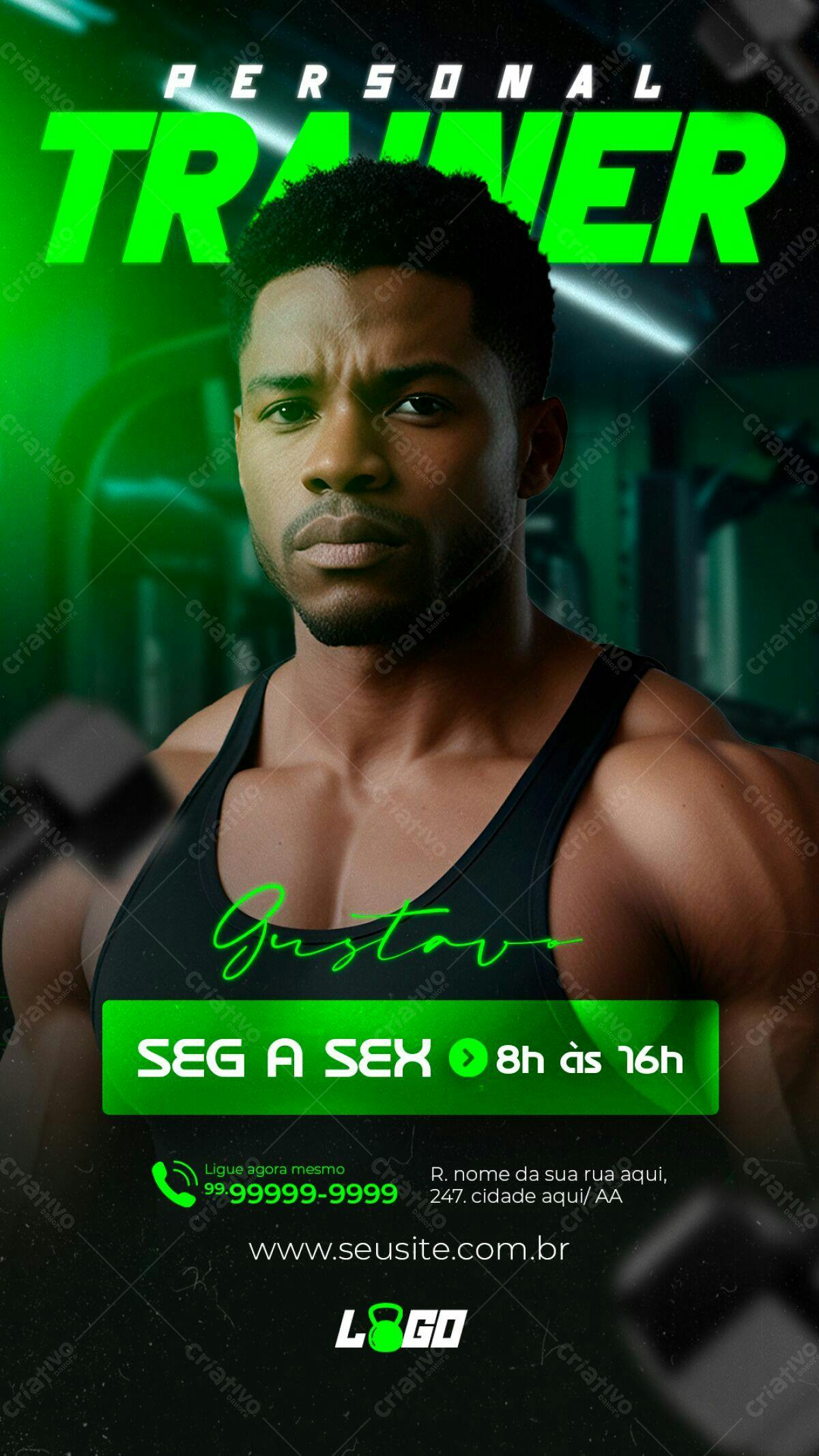 Flyer para Personal Trainer PSD Editável