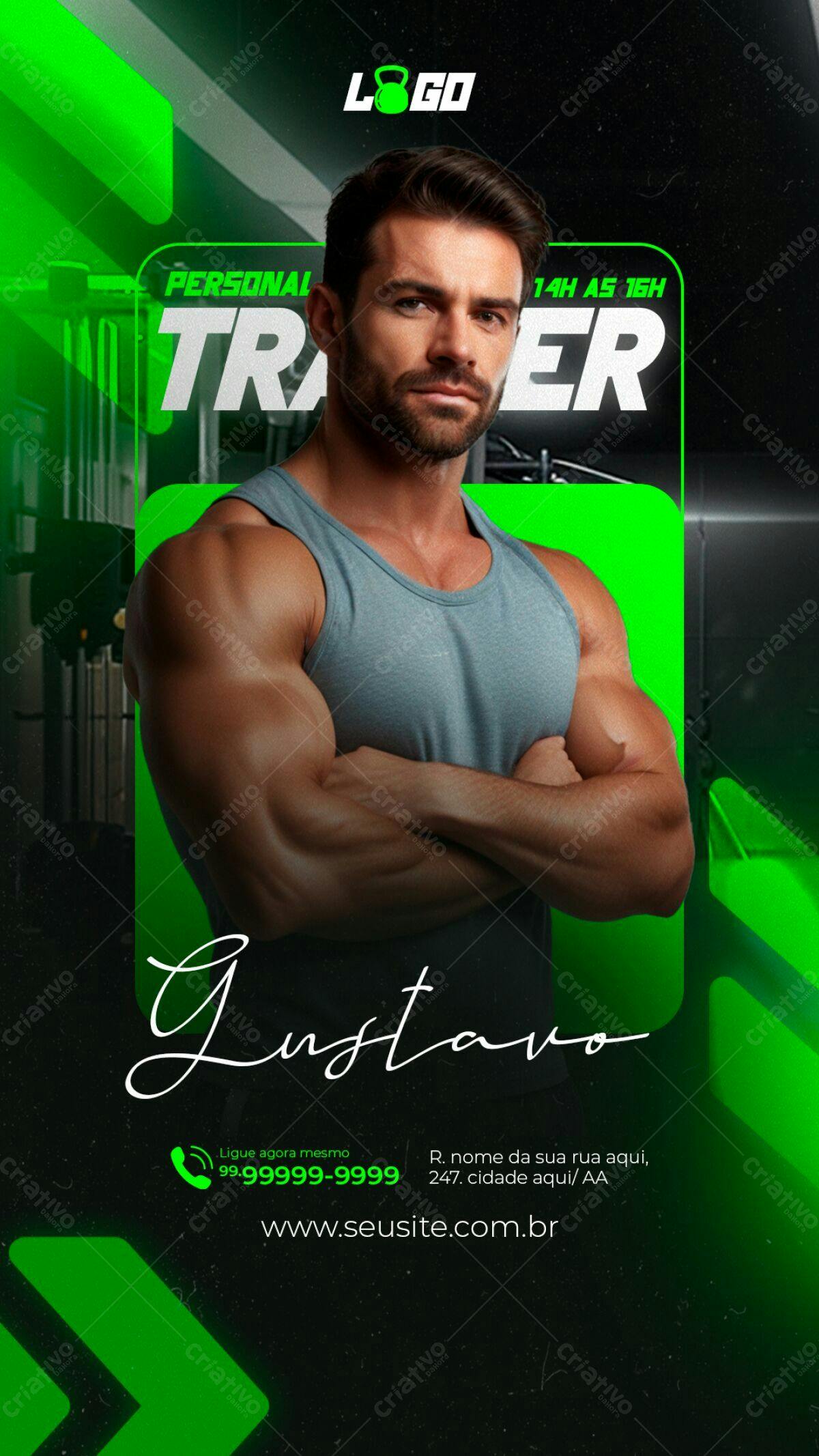 Flyer Personal Trainer PSD Editável
