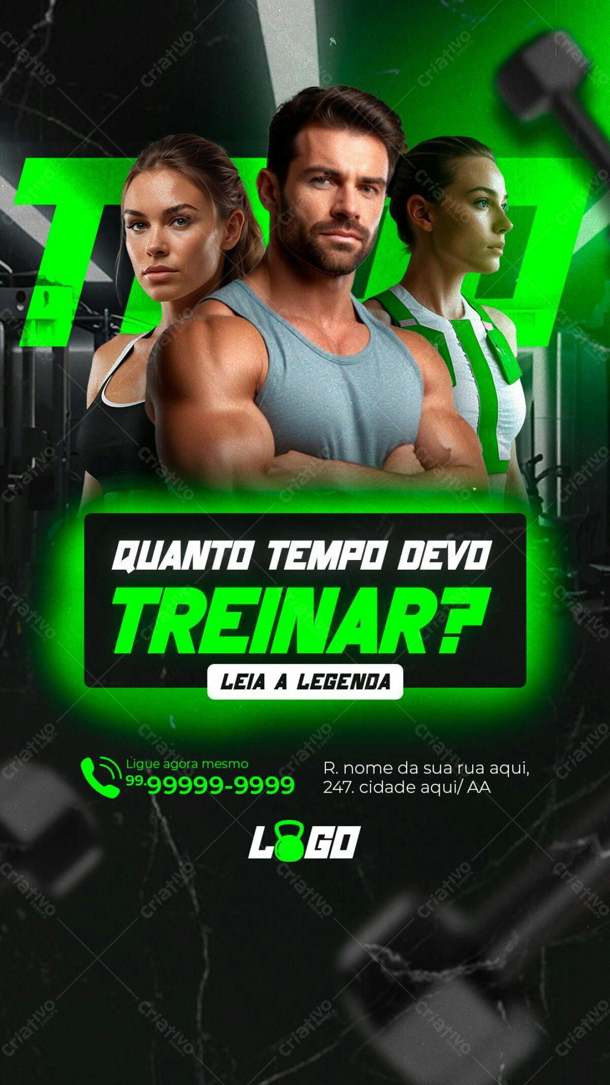 Flyer Academia Treino PSD Editável