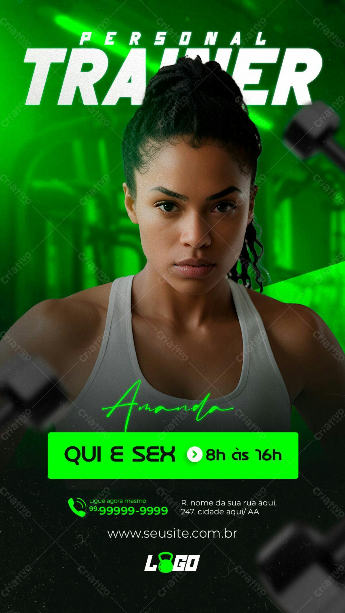 Flyer para Personal Trainer PSD Editável