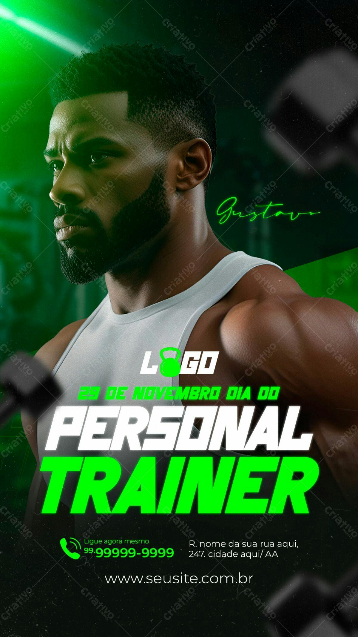 Flyer Dia do Personal Trainer PSD Editável