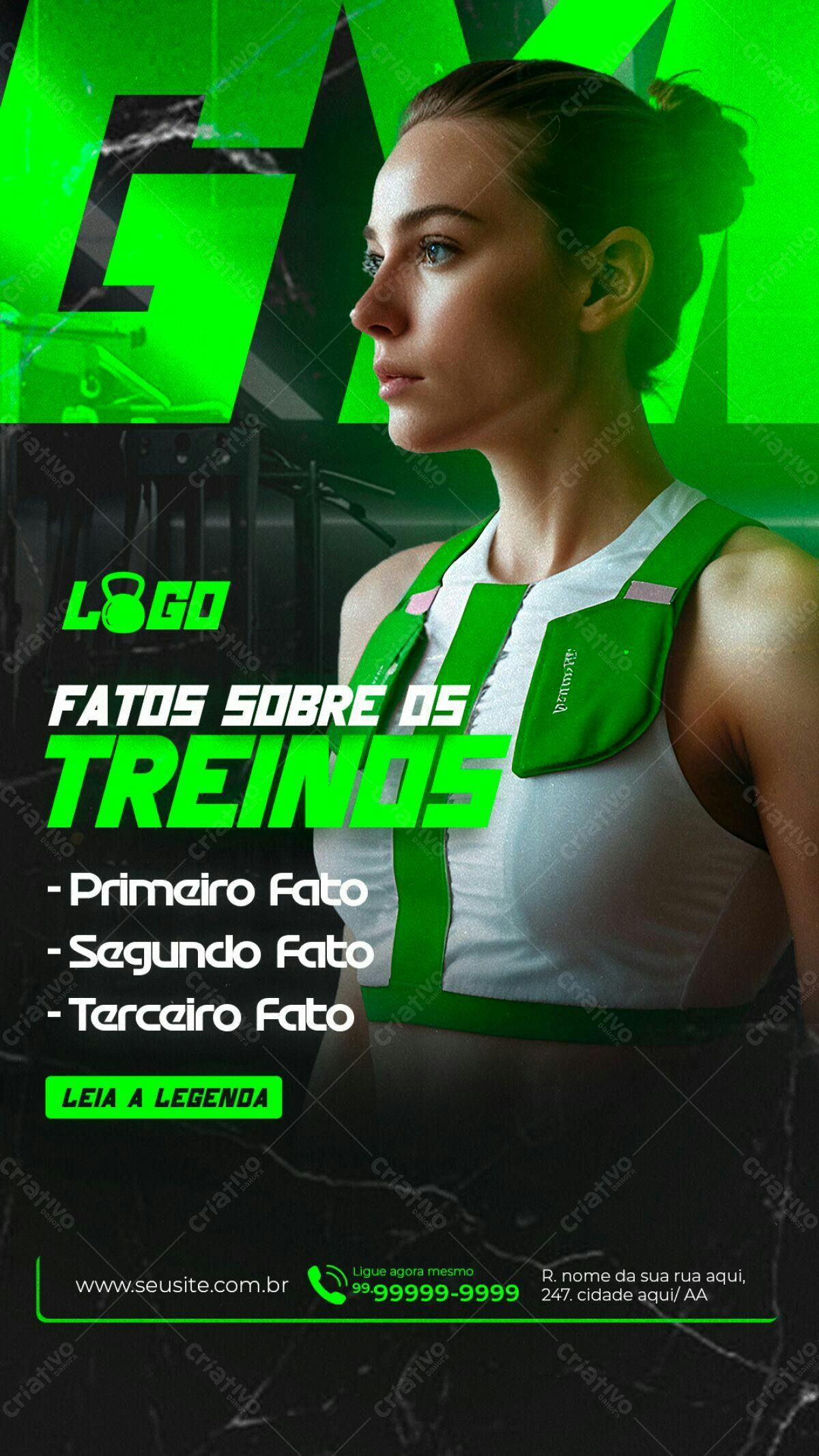 Flyer Treino Fitness PSD Editável