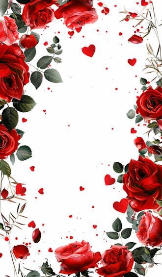 Imagem de fundo com rosas vermelhas