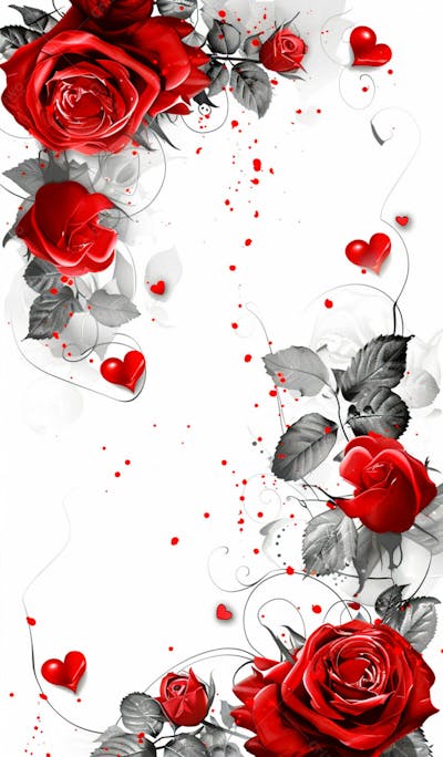 Imagem De Fundo Com Rosas Vermelhas
