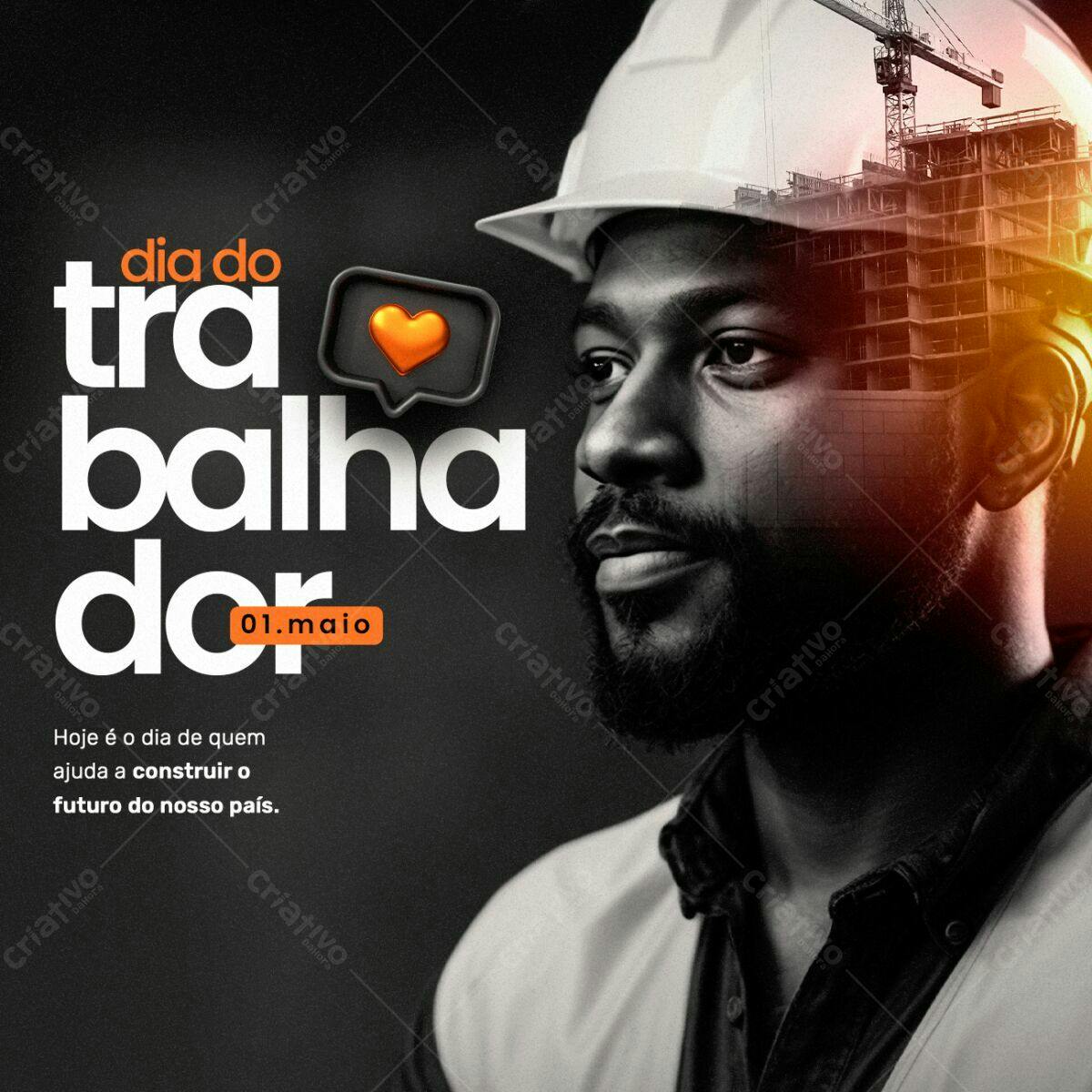 Flyer Dia do Trabalhador PSD Editável