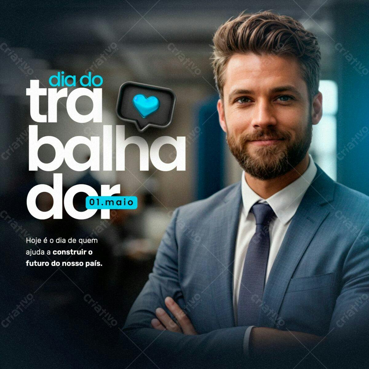 Postagem Dia do Trabalhador PSD Editável