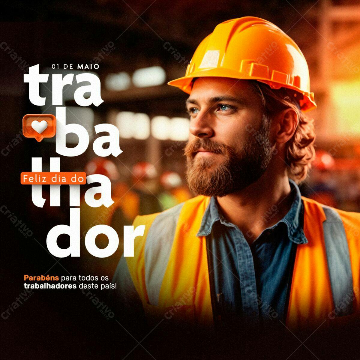 Postagem Dia do Trabalho PSD Editável