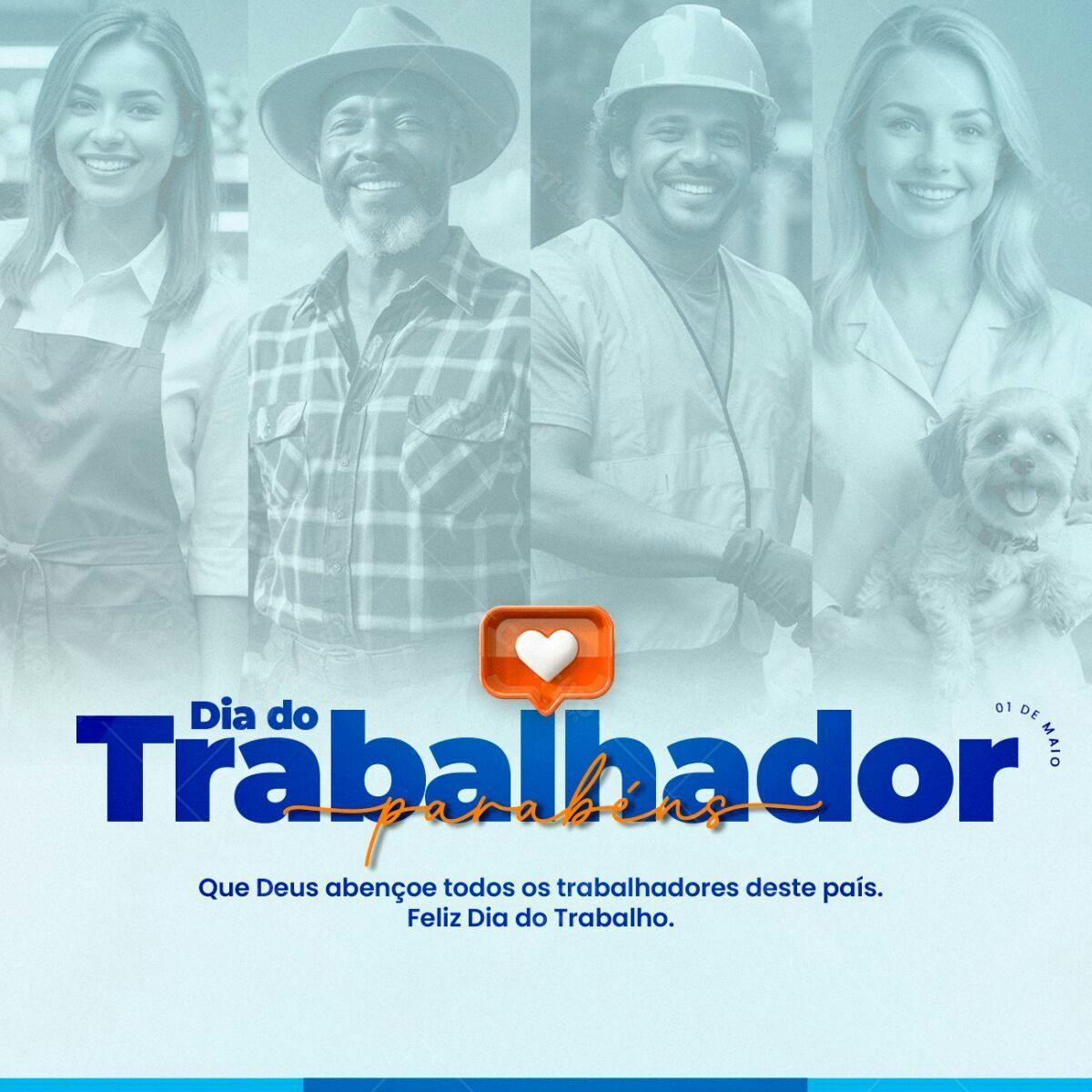 Postagem Dia do Trabalhador PSD Editável