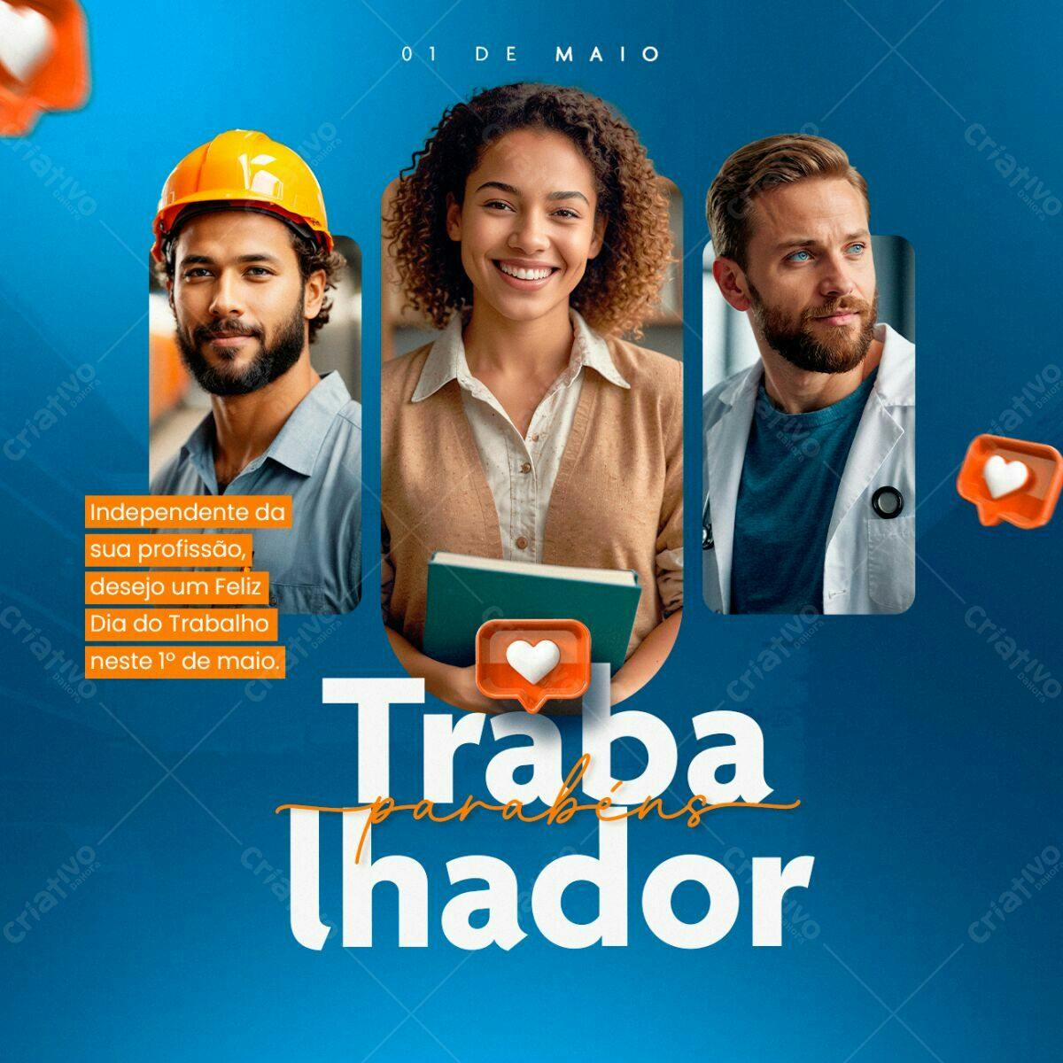 Postagem Dia do Trabalho PSD Editável