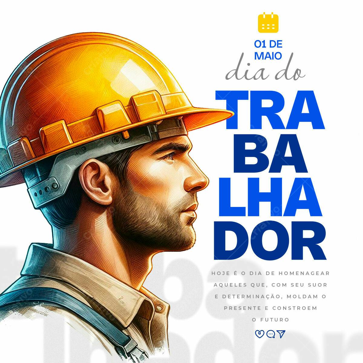 Postagem Dia do Trabalhador PSD Editável