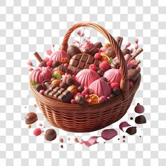 Cesta de chocolate png