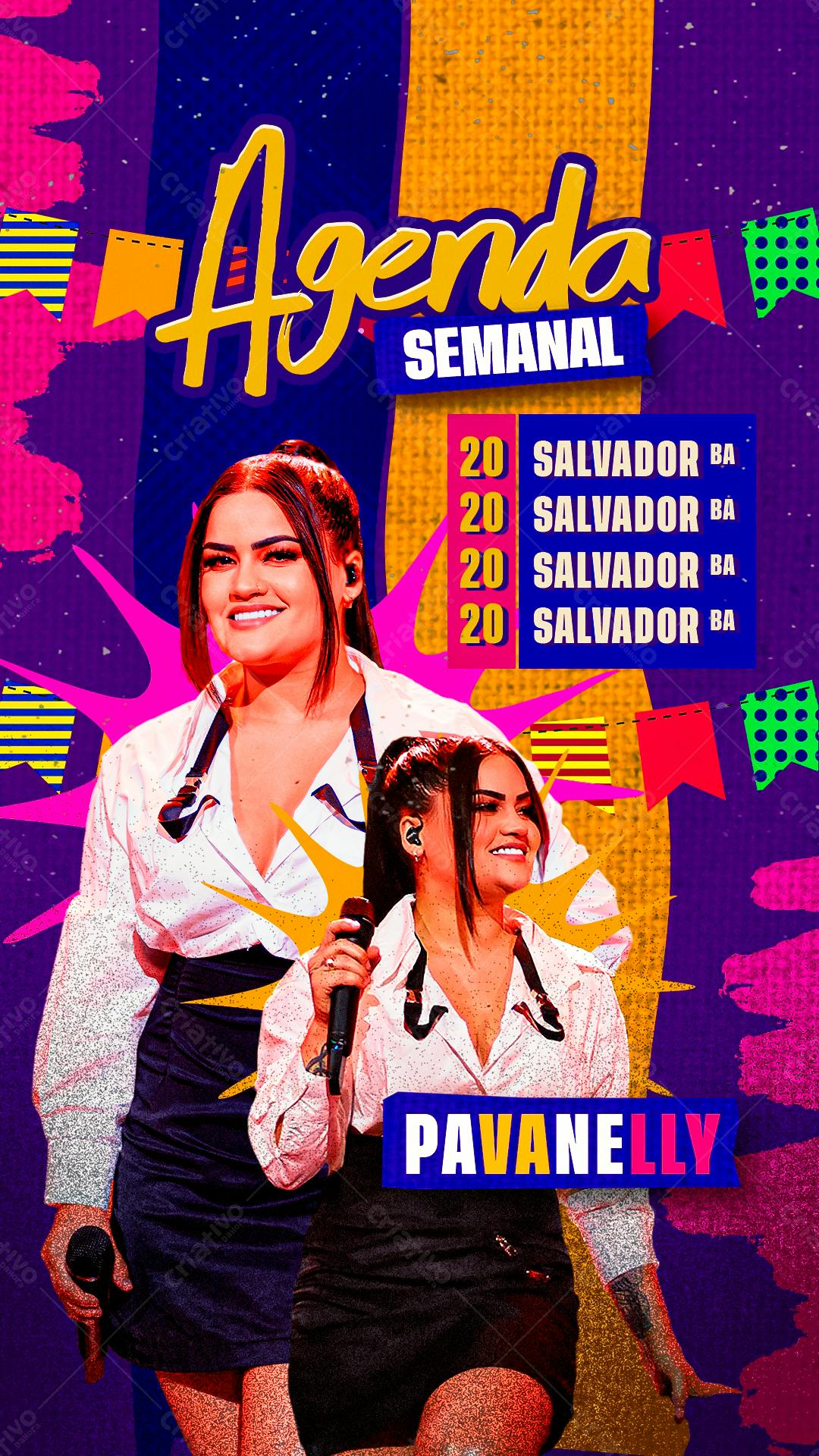 Flyer Agenda Semanal Pavanelli PSD Editável