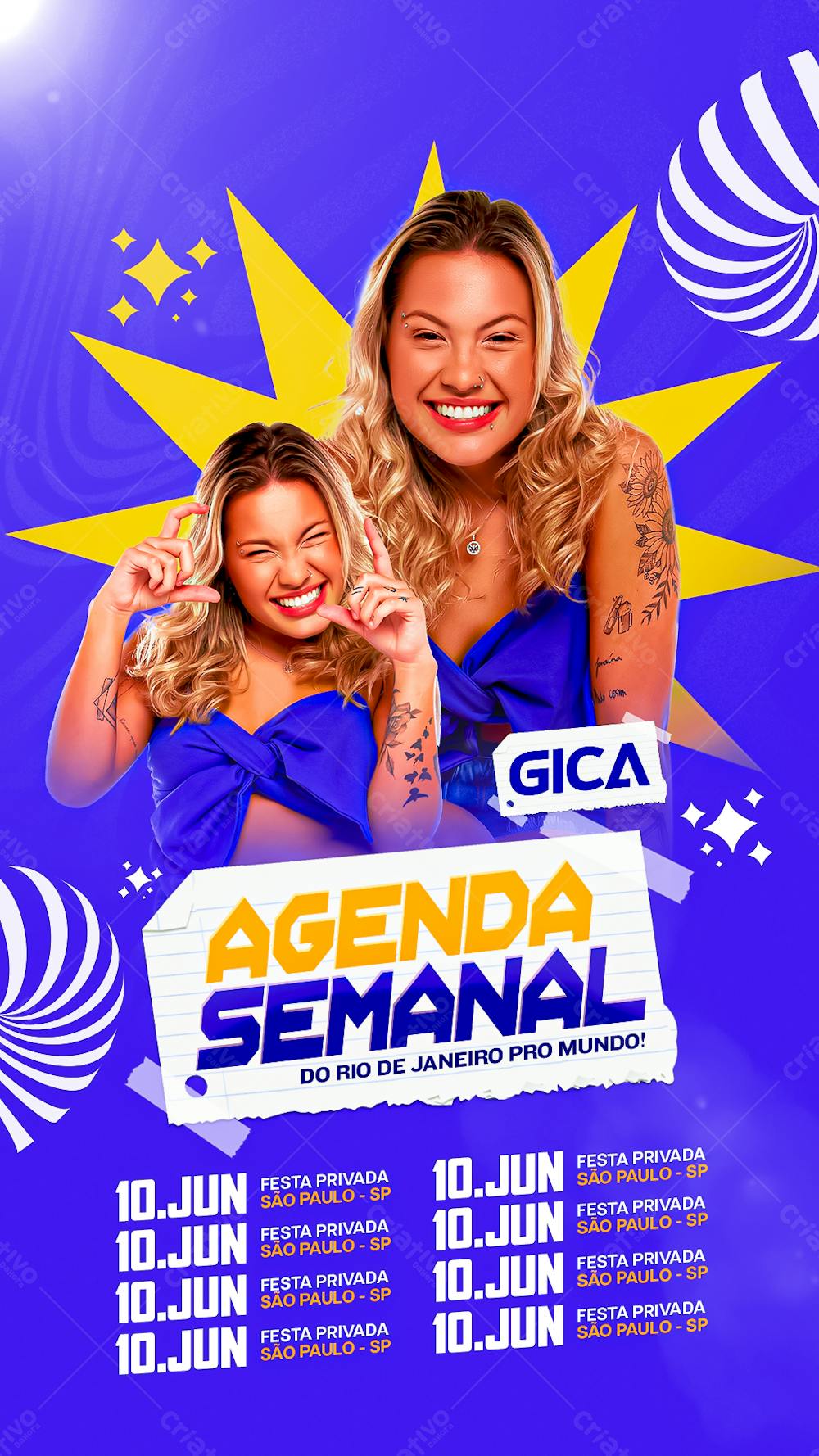 Flyer CARNAVAL - Agenda Semanal Gica Stories 