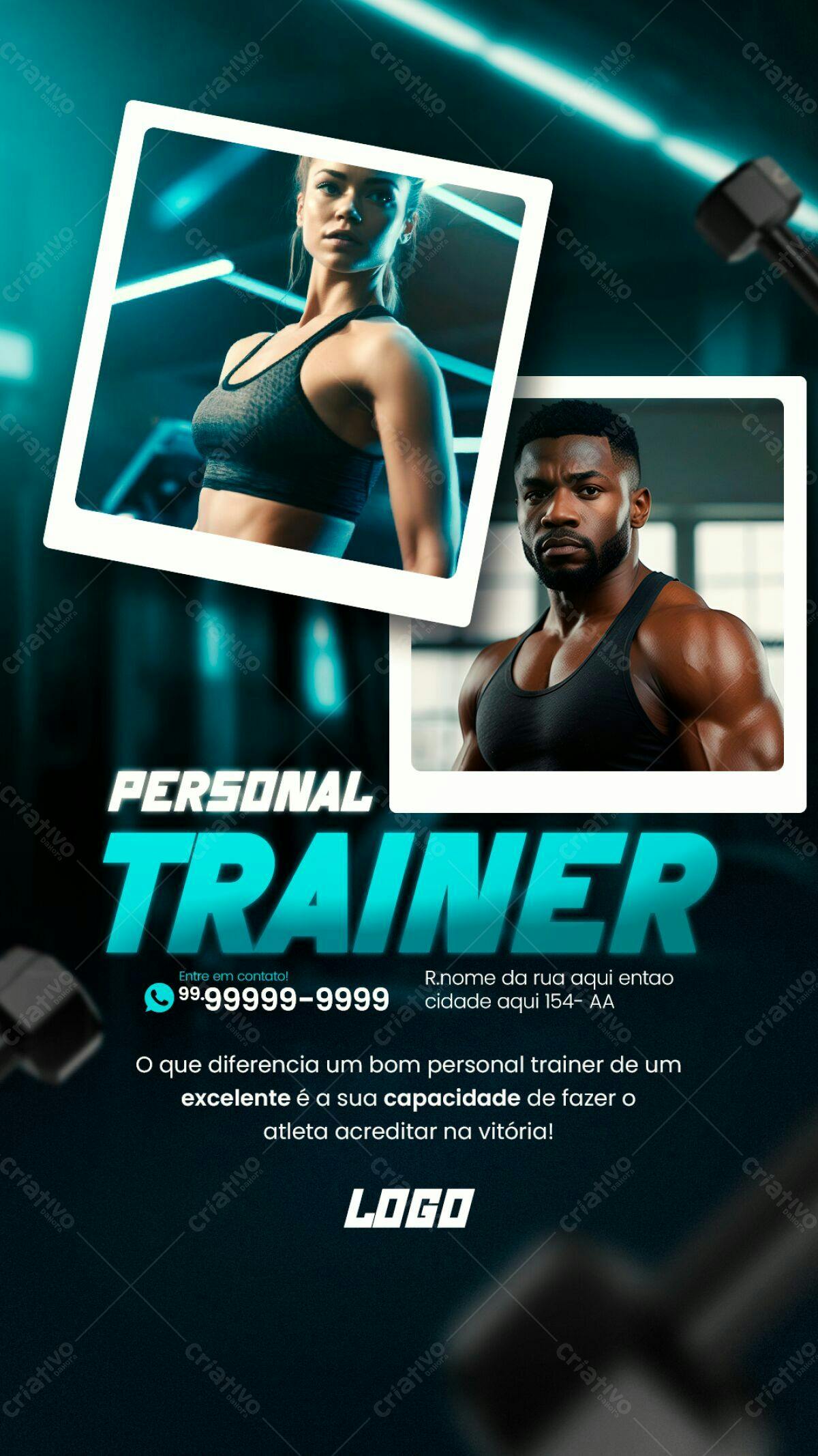 Flyer para Personal Trainer PSD Editável
