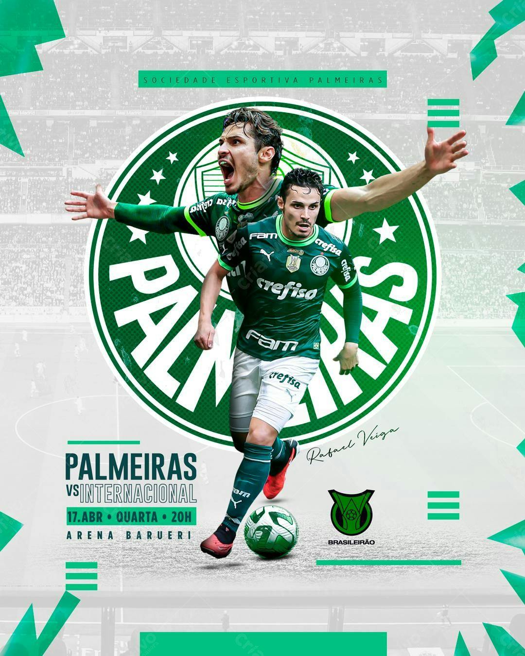 Flyer Palmeiras x Internacional PSD Editável