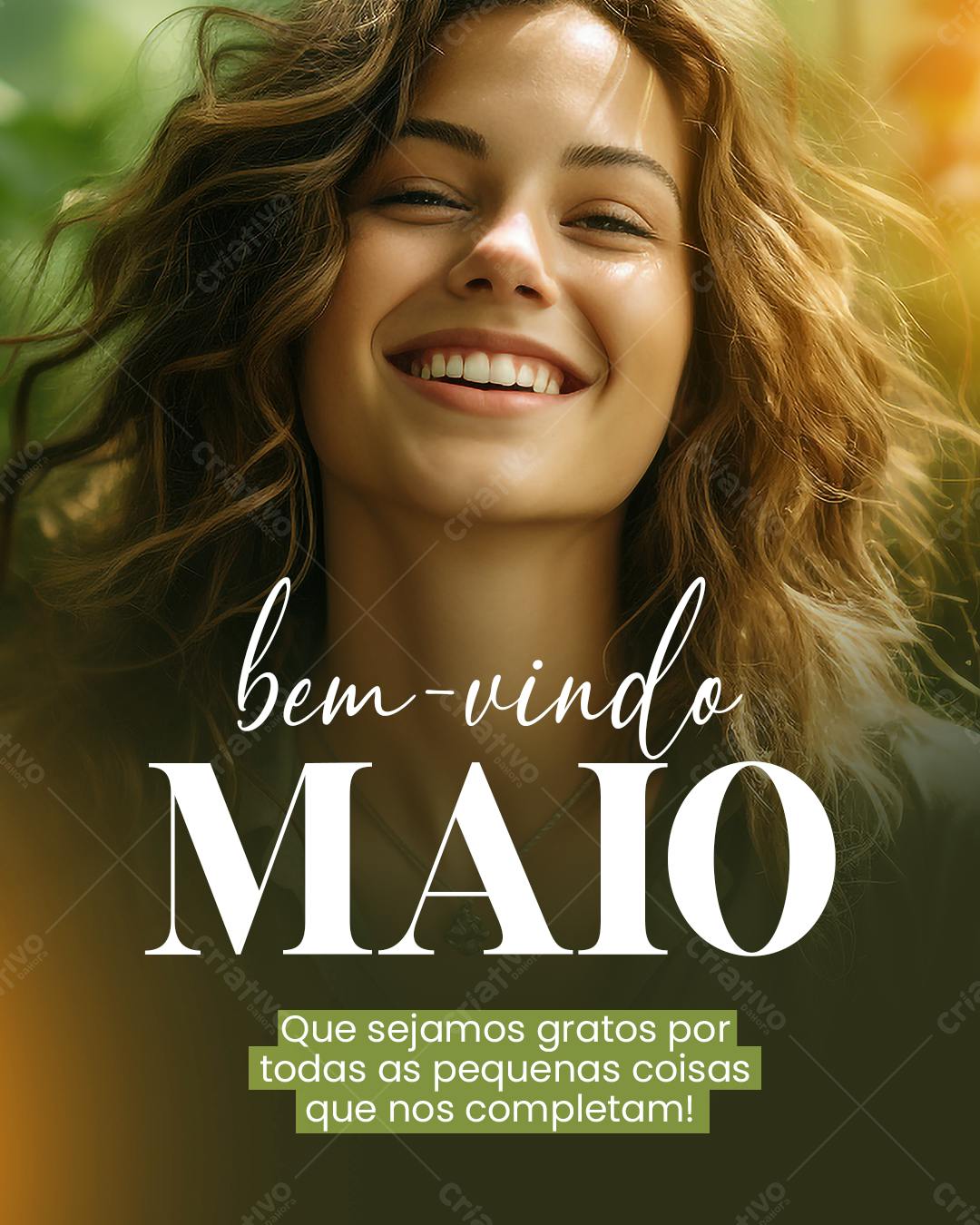 Postagem Boas Vindas Maio PSD Editável