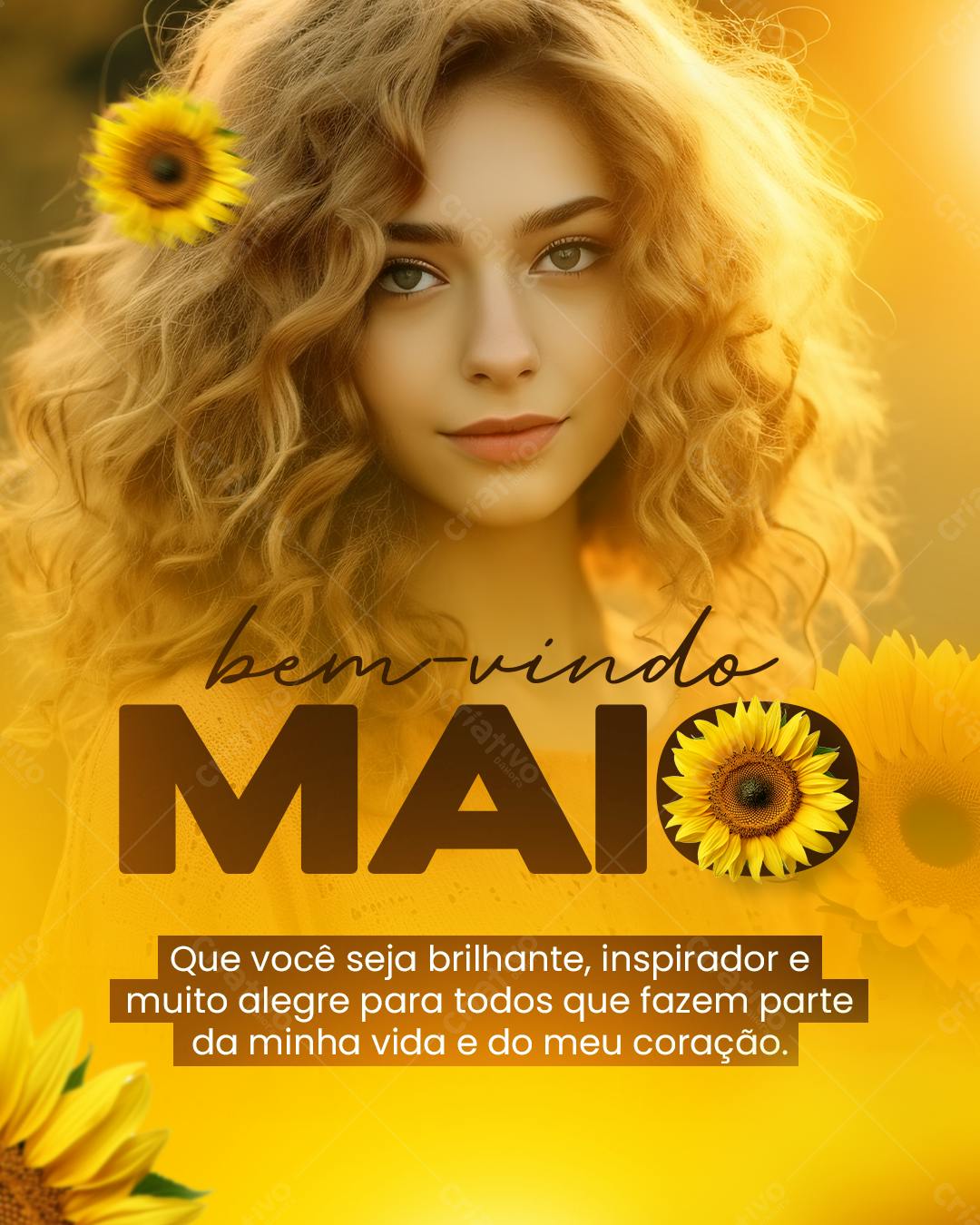 Postagem Boas Vindas Maio PSD Editável