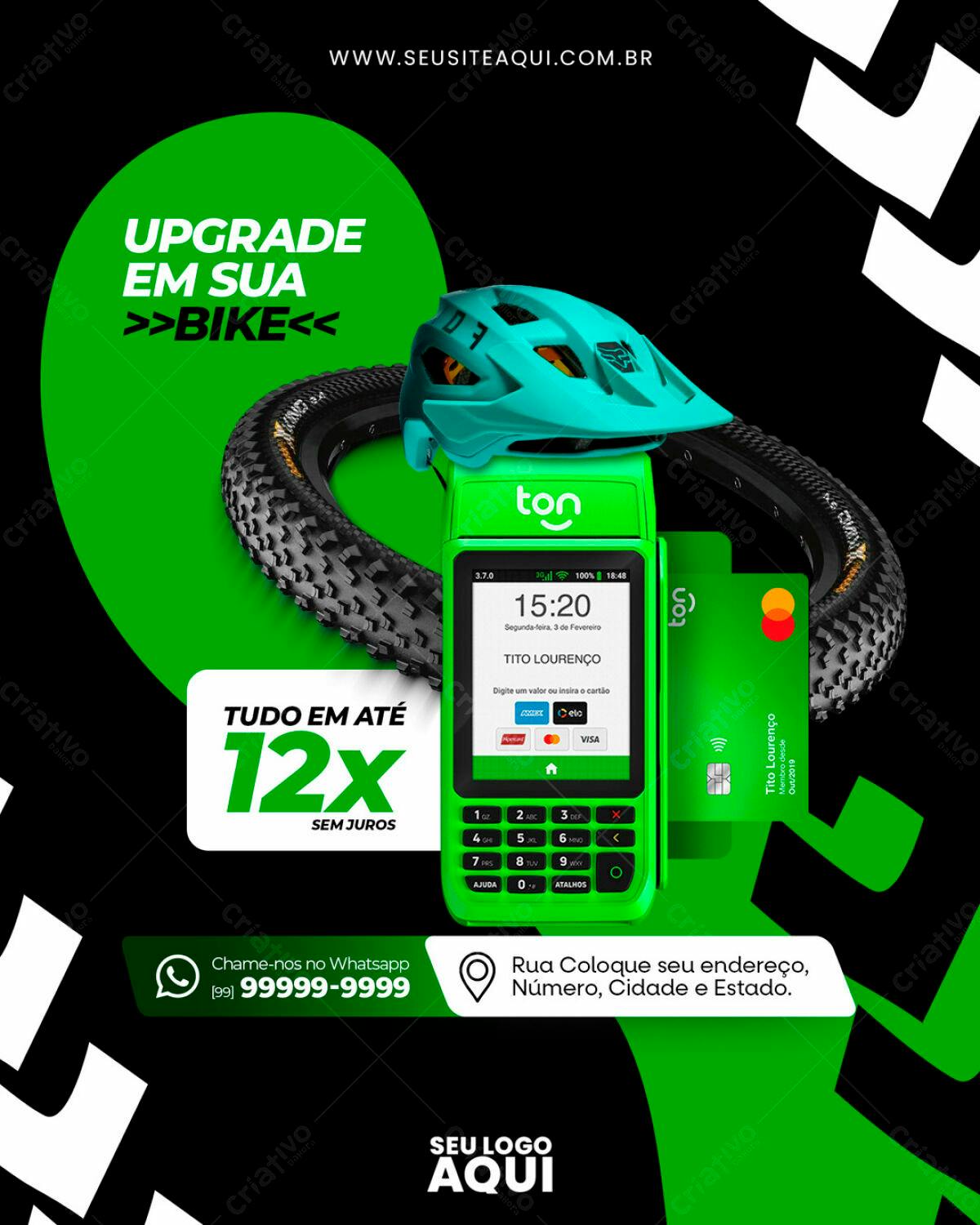 Flyer para Upgrade de Bike PSD Editável