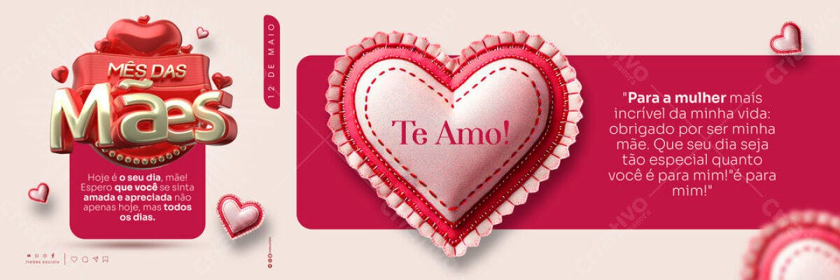 Banner Dia das Mães PSD Editável