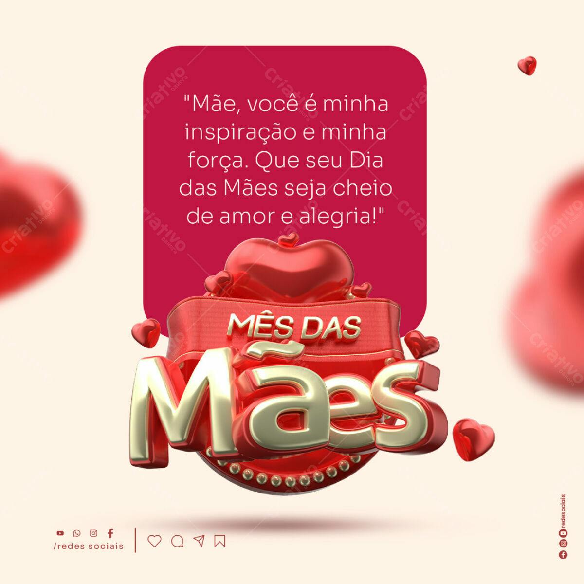 Postagem Dia das Mães PSD Editável
