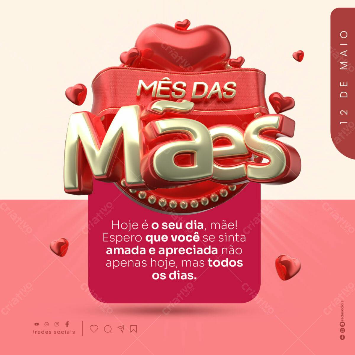 Postagem Dia das Mães PSD Editável