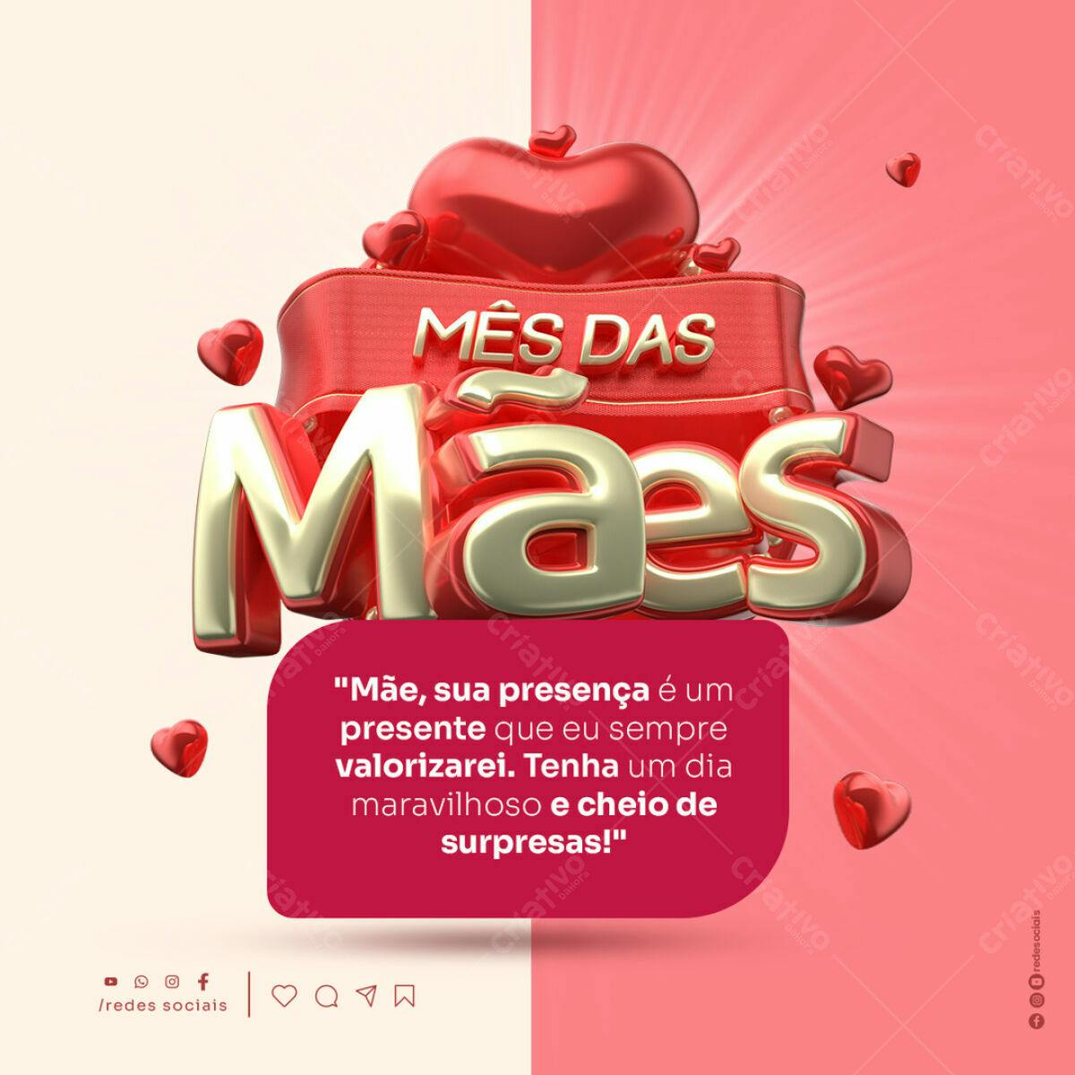 Postagem Dia das Mães PSD Editável