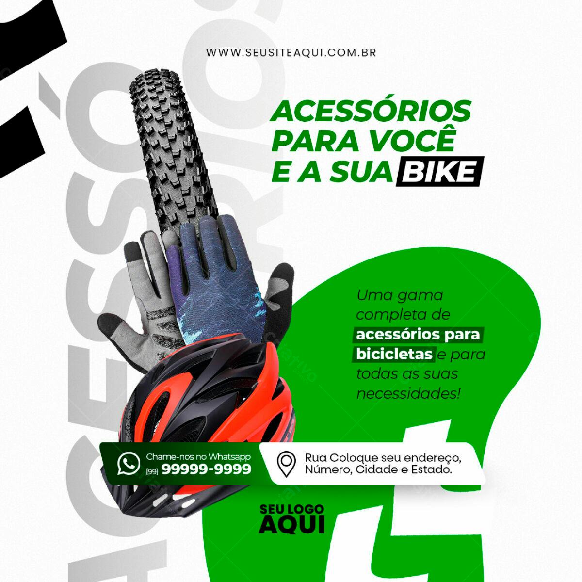 Flyer para Loja de Acessórios de Bicicleta PSD Editável