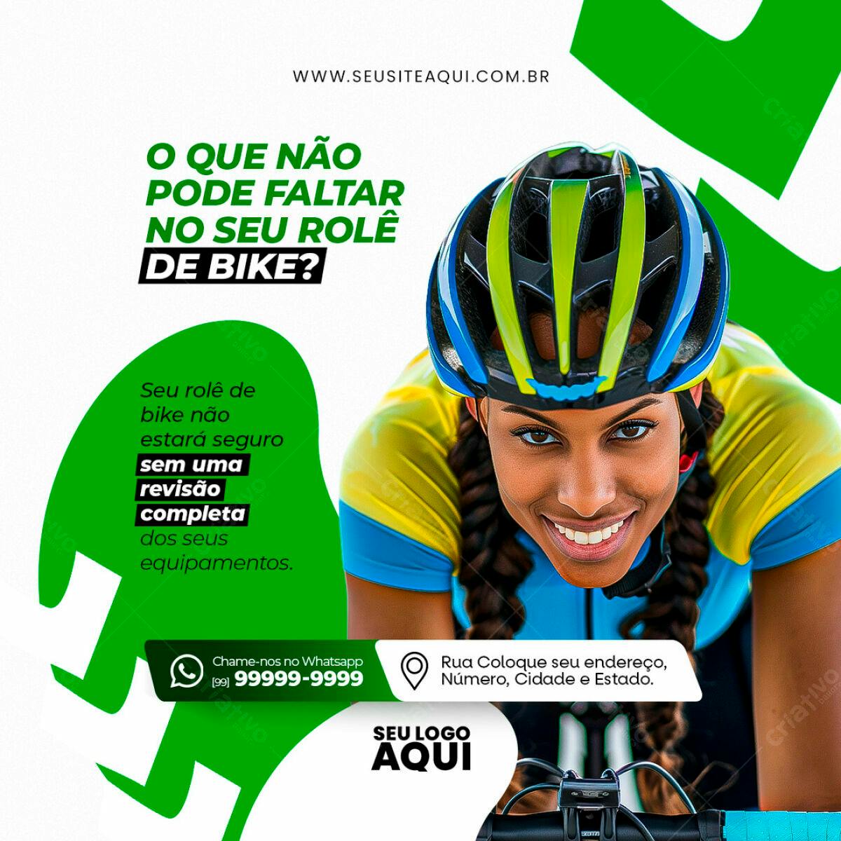 Post para Redes Sociais Ciclismo PSD Editável